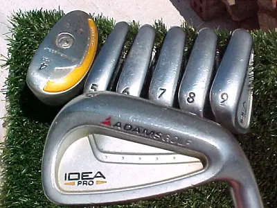 Adams Idea Pro Golf Clubs Set Stiff Flex Forged Irons 5-PW W Matching 4 HYBRID • $299.19