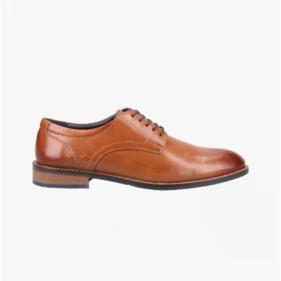 Hush Puppies DAMIEN Mens Leather Lightweight Formal Lace-Up Shoes Tan • £61.08