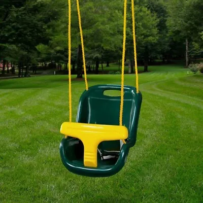 $49.99 • Buy Gorilla Playsets High Back Plastic Infant Swing With Nylon Rope W/ Yellow-Green