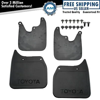 OEM 4 Piece Mud Flap Splash Guard Set Molded Black Plastic For Toyota Tacoma 2WD • $79.48