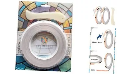 7/32 Inch Silver Backed Copper Foil Tape For Stained Glass36 Yards (2Rolls)  • $21.15