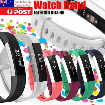 $3.75 • Buy Replacement Band Fitbit Alta HR Silicone Wrist Watch Band Secure Buckle