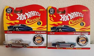 Hot Wheels Classics Series 4 Lot '67 Dodge Charger & '65 Mustang Convertible  • $19.99