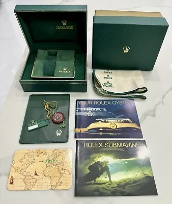 GENUINE Vintage Rolex Submariner 5513 Watch Box And Booklets FULL SET 1989 • $790