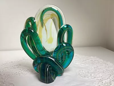 Mdina Early Vintage Wave Art Glass Knot Sculpture  -michael Harris Era -exc Cond • £24.99