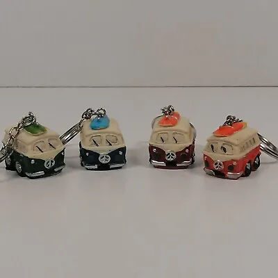 Set Of 4 VW Camper Van Key Rings • £8.09