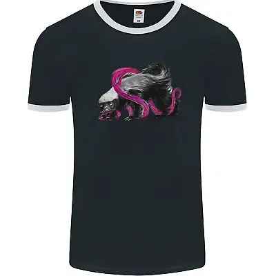 Honey Badger Mens Ringer T-Shirt FotL • £11.99