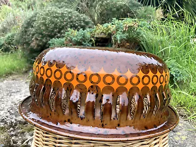 £45 • Buy Enamel Lava Light Shade - West Germany STYLE - MID CENTURY VINTAGE MODERN - SEE