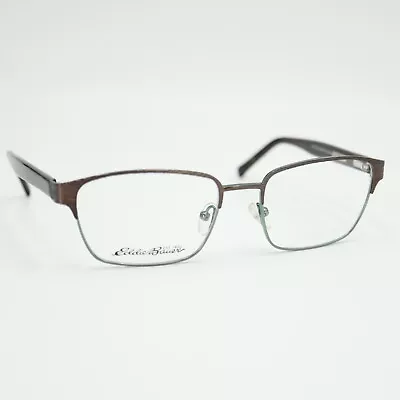 NEW Eddie Bauer EB8347 Mens Brown Blue Metal Graphite Grain Eyeglasses 53-17-140 • $24.89