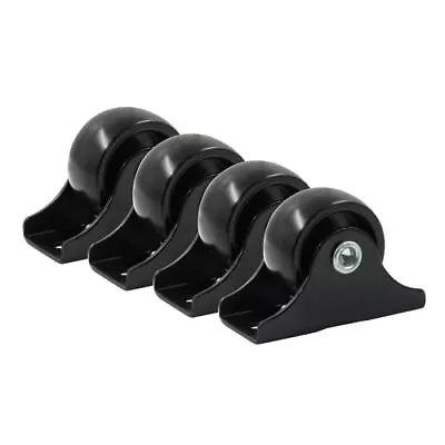 20PCS Caster Wheels 1 Inch Non Swivel Fixed Casters With Metal Top Plate Rigi... • $19.77