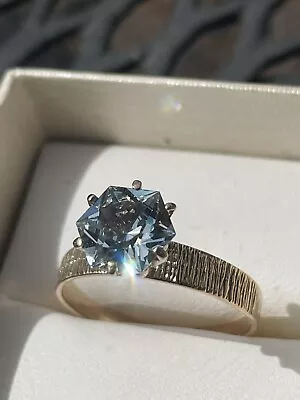 Vintage Mid Century Natural Blue Zircon Ring • $489.30