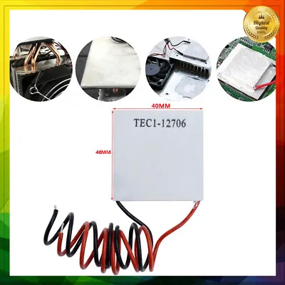 £8.45 • Buy TEC1-12706 40x40mm Thermoelectric Cooler Peltier Plate Module 12V 60W UK