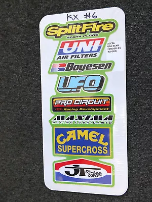 Rear Fender Decals Kawasaki KX 125 250 500 1984-1989 Graphics Stickers #6 • £18