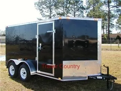 NEW 6x12 6 X 12 V-Nose Enclosed Cargo Trailer W/Ramp • $0.99