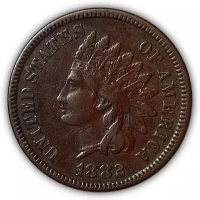 1882 Indian Head Cent Extremely Fine XF Coin Details #6603 • £16.36