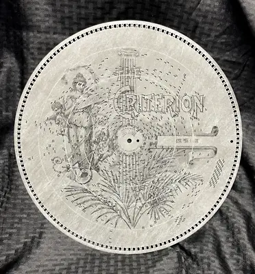 Criterion Music Box Record  15 3/4 Disc The Palms 4158 • $38