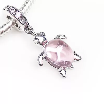Pink Sea Turtle Silver S925 Bracelet Charm For 3mm Snake Chain FAST UK DISPATCH • £9.99