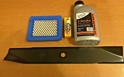 £24.95 • Buy Hayter Harrier 41 Service Kit Air Filter Spark Plug & Engine Oil & Blade Quantum
