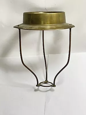Antique Large Brass Fabric Lamp Shade Carrier • £45