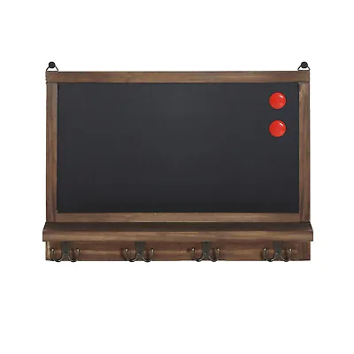 £19.96 • Buy Chunky Wooden Kitchen Chalkboard Memo Menu Board Chic Shabby Blackboard & Shelf