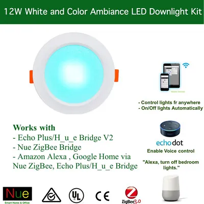 $42 • Buy 12W Smart LED Downlight Kit - Remote APP, Alexa Google Home Voice Control