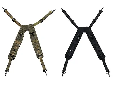 H Style LC-1 Suspenders Olive Drab Or Black   Rothco 7045 • $18.99