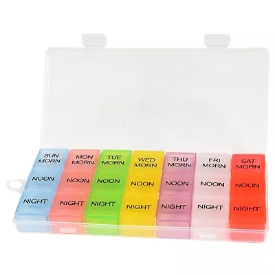 Pill Organizer Box 7 Day 3 Times Box Meds Timer Medicine Prescription Rx • $7.89