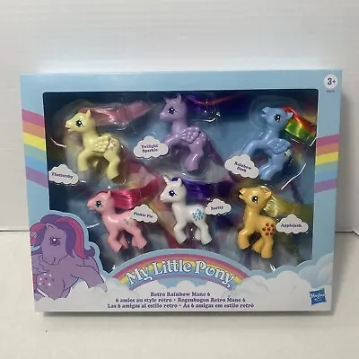 My Little Pony Retro Rainbow Mane 6 - 80s-Inspired 3-Inch Figures- Fast Shipping • $31.99