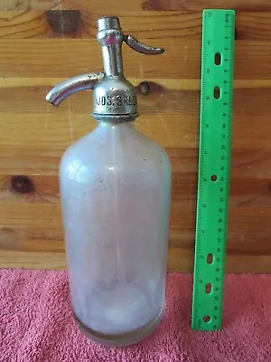 Vintage Seltzer Bottle Soda Glass Jos. Green NY Allen Bottling PA Beaver Etched • $69.30