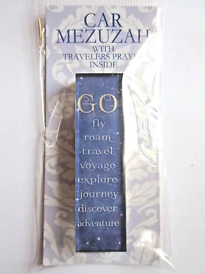 Car Mezuzah 2.5  Acrylic GO ROAM DISCOVER With Travelers Prayer Scroll • $15.99
