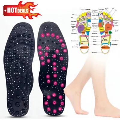 68 PIN Insoles Acupressure Magnetic Massage Therapy Reflexology P Care Foot E5P7 • $13.28