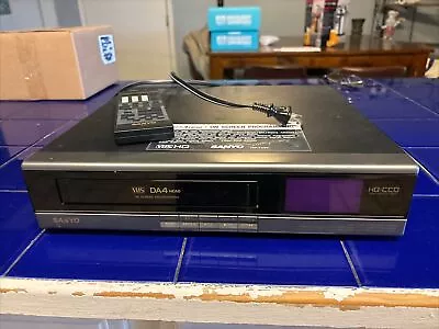 Vintage 1990’s Sanyo 4 Head VCR VHR 9300 With Remote - Tested And Works • $25