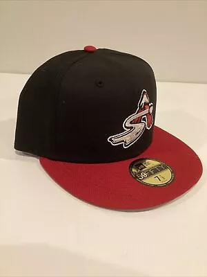 Salem Avalanche MILB New Era Buffalo 59FIFTY Black Maroon Hat Cap 7 1/2 New • $41.19