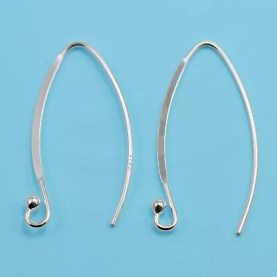 Solid 925 Sterling Silver Marquise French Earring Wires Hooks Jewellery Findings • £5.24