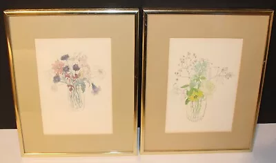 2 Mary Lou Goertzen Litho FRAMED Print WF013 WF009  Spring & Linda's Bouquet • $24.99