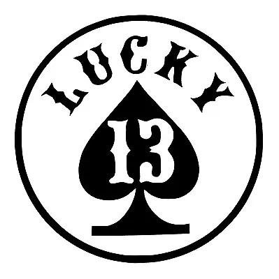$2.95 • Buy Lucky 13 Decal Sticker 14 Colors Spade For Dodge Ford Chevy VW JDM Honda Mazda