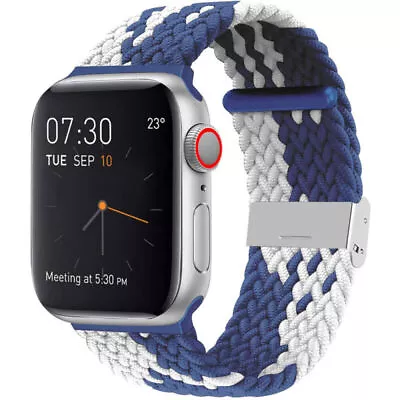 $7.99 • Buy Nylon Band Strap For Apple Watch Sports IWatch Series 7 6 5 4 3 SE 38 40 42 45mm