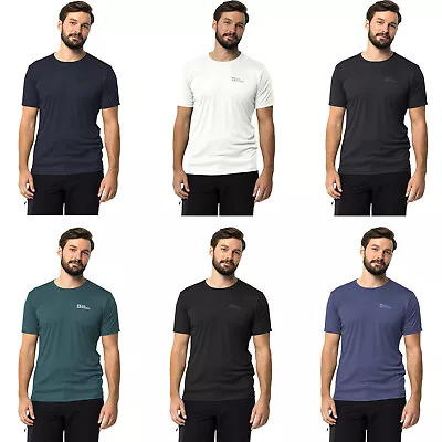 Jack Wolfskin Mens Tech Short Sleeve Crew Neck Outdoor T-Shirt Top Tee • £28