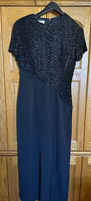 Victoria Royal Beaded Gown Size 10 Black • $39.99
