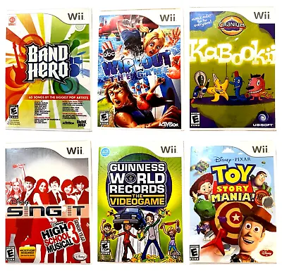 6 Wii Games Taylor Swift BAND HERO Wipeout Toy Story Mania Cranium KaBoOkii Plus • $15.99