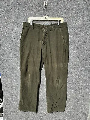 Ems Masons Clothing London Pants Mens 34 GreenCorduroy Straight Pocket Inseam 30 • $22.39