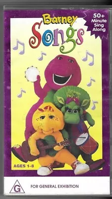 BARNEY :  SONGS  (Pal Vhs Video Tape)  Cover Has Slight Ware And Tare • $13.95