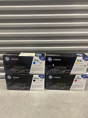 Genuine Set Of 4 OEM Sealed HP 124A Toner Cartridge Q6000A Q6001A Q6002A Q6003A • $179.99