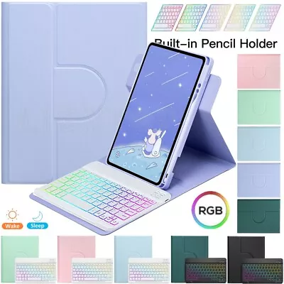 360 Rotation Case Cover Backlit Keyboard For IPad 7/8/9th/10th Gen Air 4 5 Pro11 • $27.99