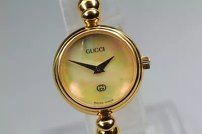 *NEAR MINT+2* Vintage GUCCI 2700L Quartz White Dial Ladies Bangle Watch From JPN • $269.99