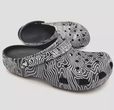 Crocs Unisex-Adult Classic Clog Topographic US Size Men's 10 Women's 12 EU 43-44 • $24.95