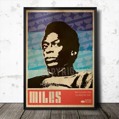 Miles Davis Art Poster Music Jazz Blue Note Coltrane Sun Ra Miles Davis • £15