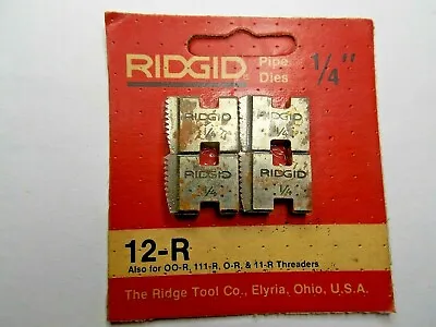 $15.95 • Buy Ridgid 1/4  Npt 12-r Pipe Threading Dies Reversible 111-r 11-r 00-r 37815 Red