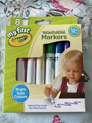 Crayola My First Washable Markers - Pack Of 8 NEW • £4