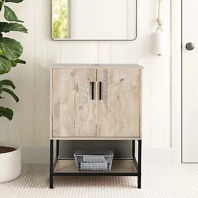 24“ Bathroom Vanity Cabinet Modern Oak Bathroom Stand Cabinet W/Bottom Shelf • $199.99